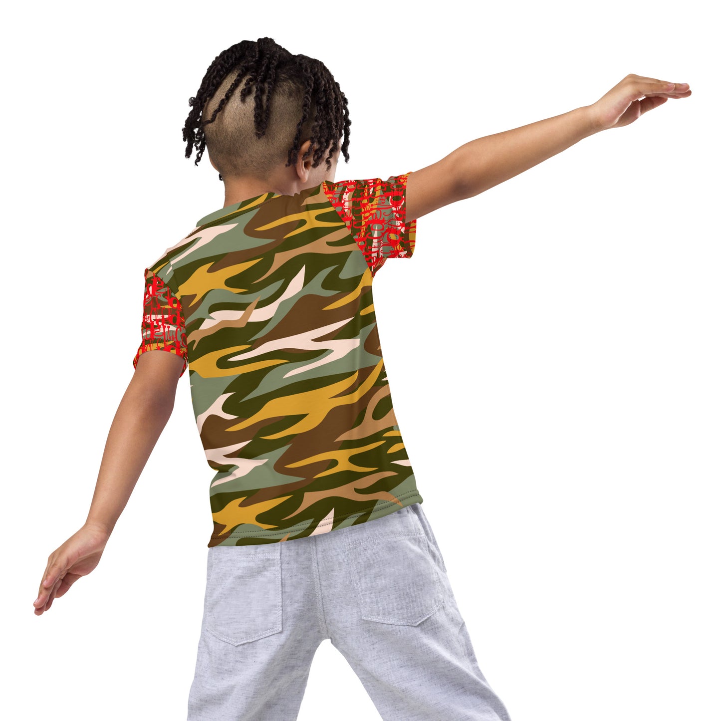 V.OR Glitchy CAMO Kids crew neck t-shirt