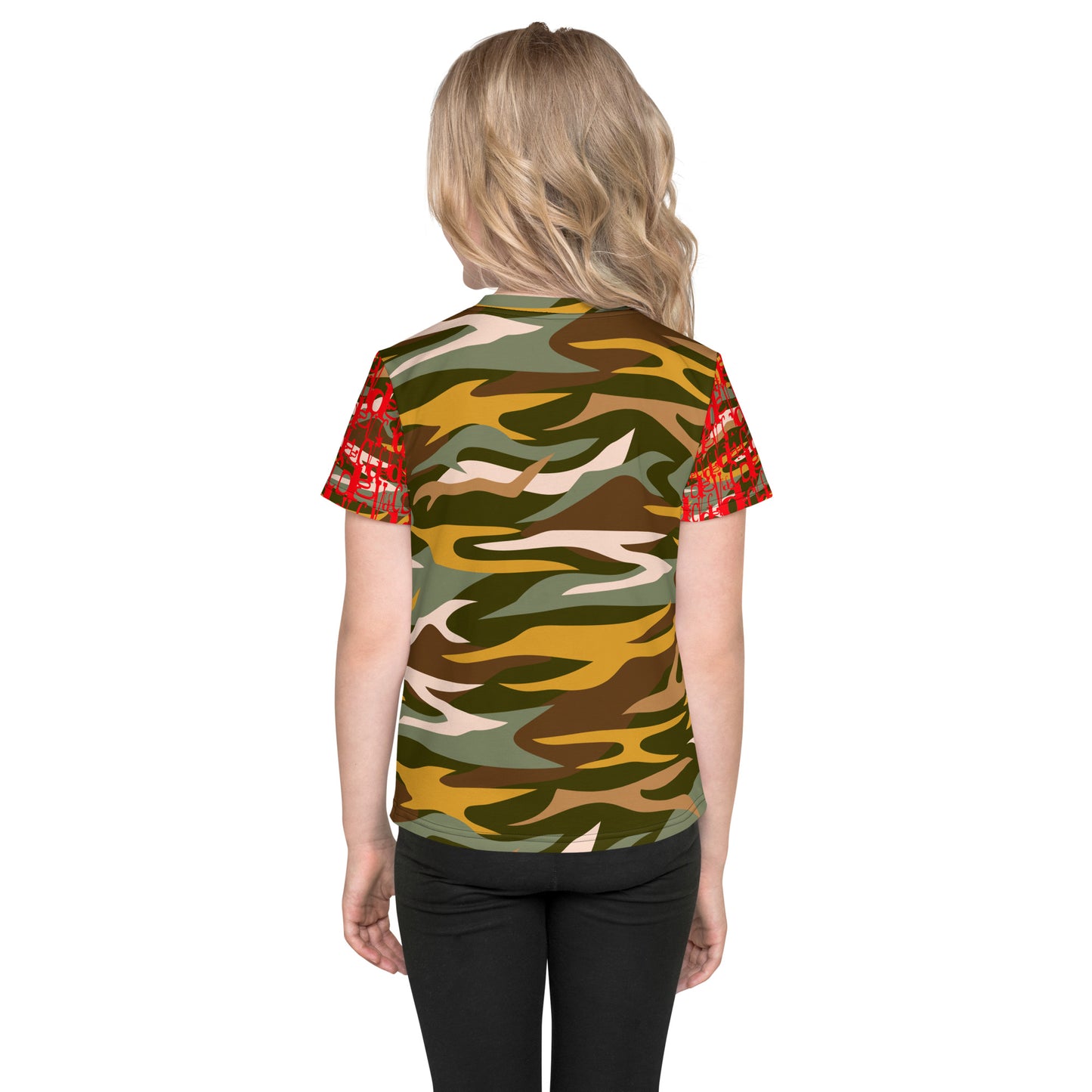 V.OR Glitchy CAMO Kids crew neck t-shirt