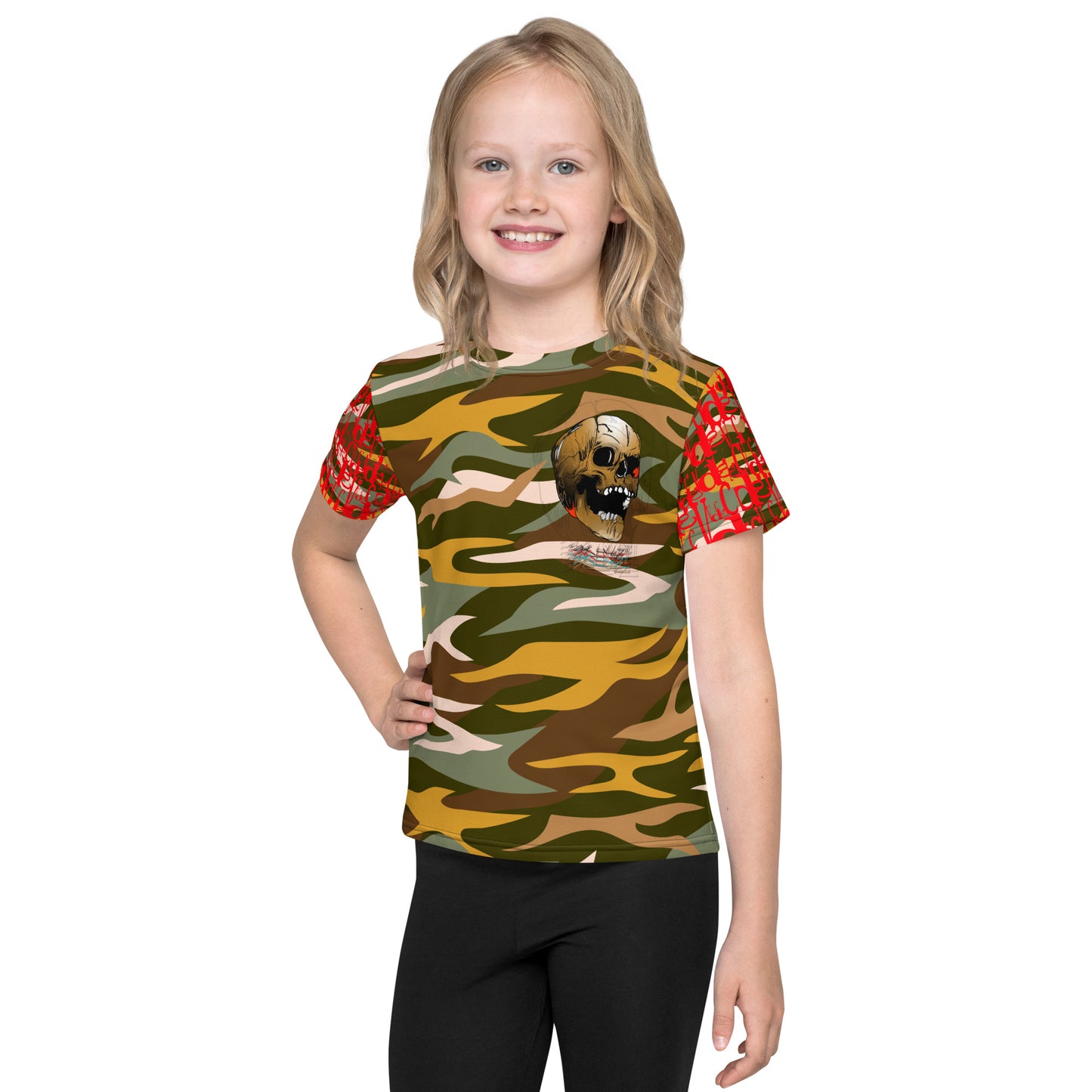 V.OR Glitchy CAMO Kids crew neck t-shirt