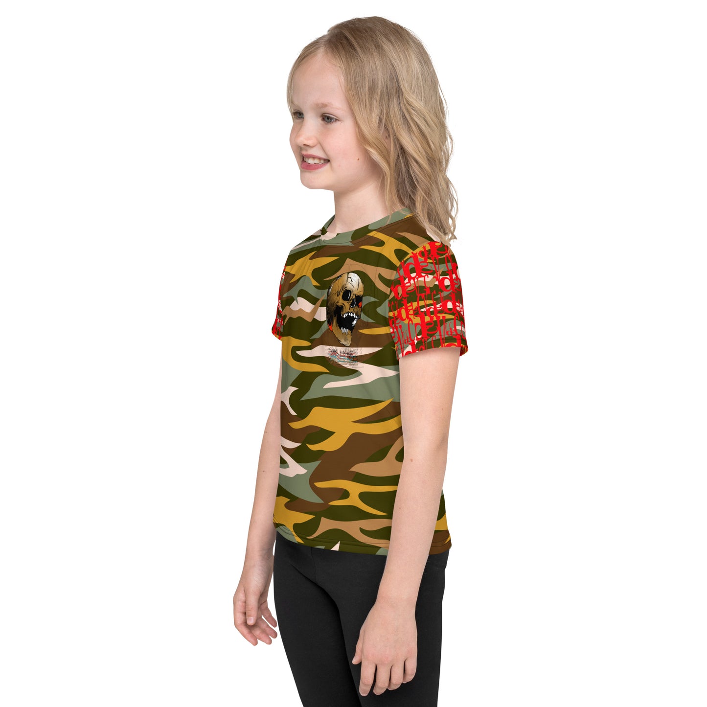 V.OR Glitchy CAMO Kids crew neck t-shirt