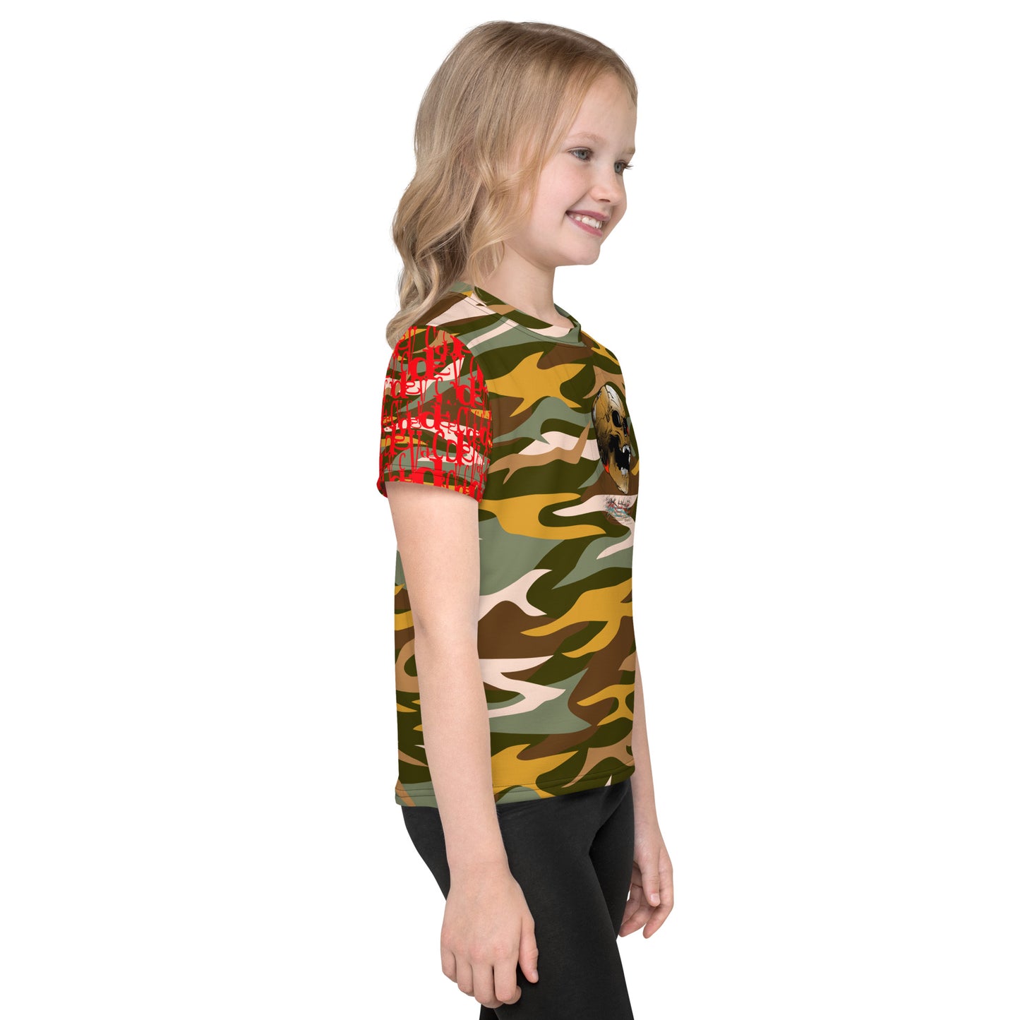 V.OR Glitchy CAMO Kids crew neck t-shirt