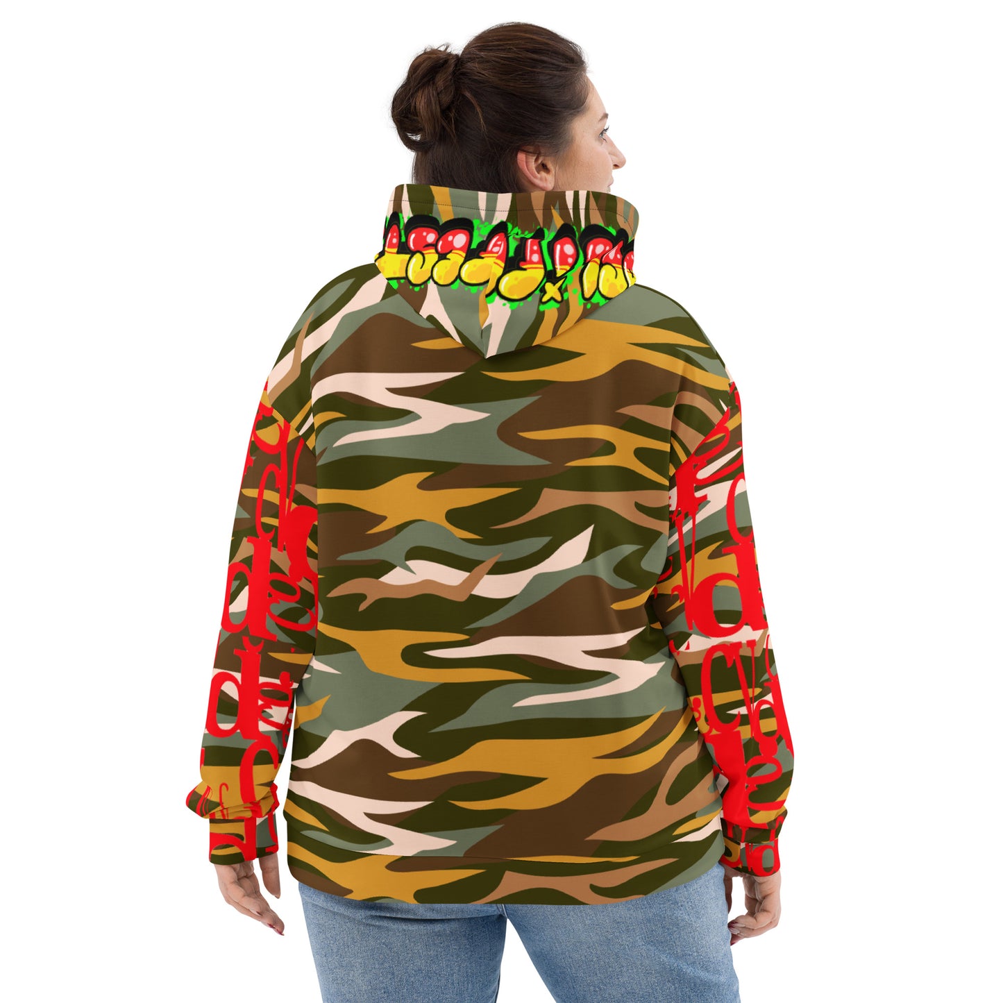 Glitchy Skulls Camo Unisex Hoodie