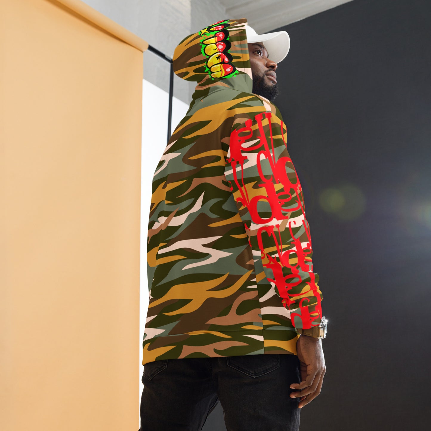 Glitchy Skulls Camo Unisex Hoodie