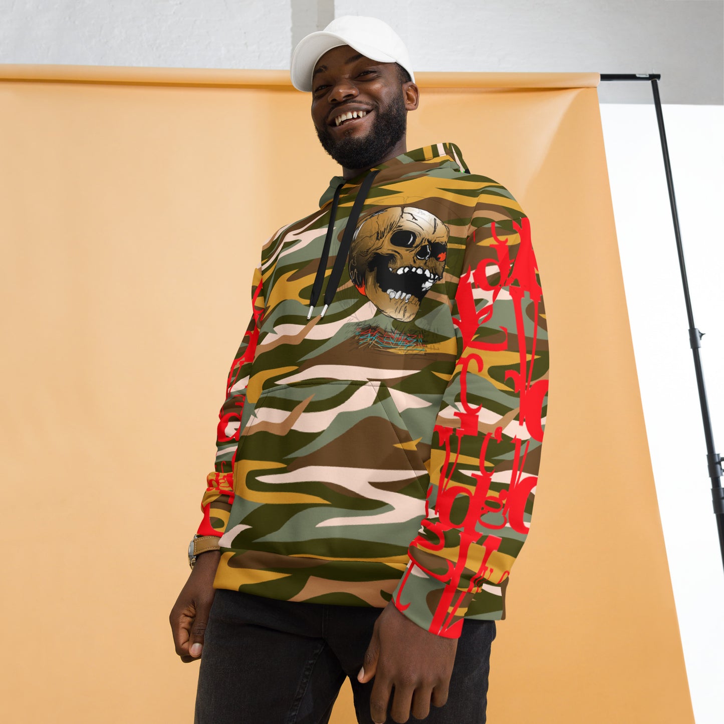 Glitchy Skulls Camo Unisex Hoodie