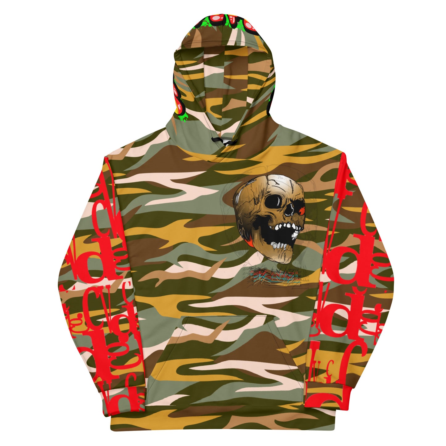 Glitchy Skulls Camo Unisex Hoodie
