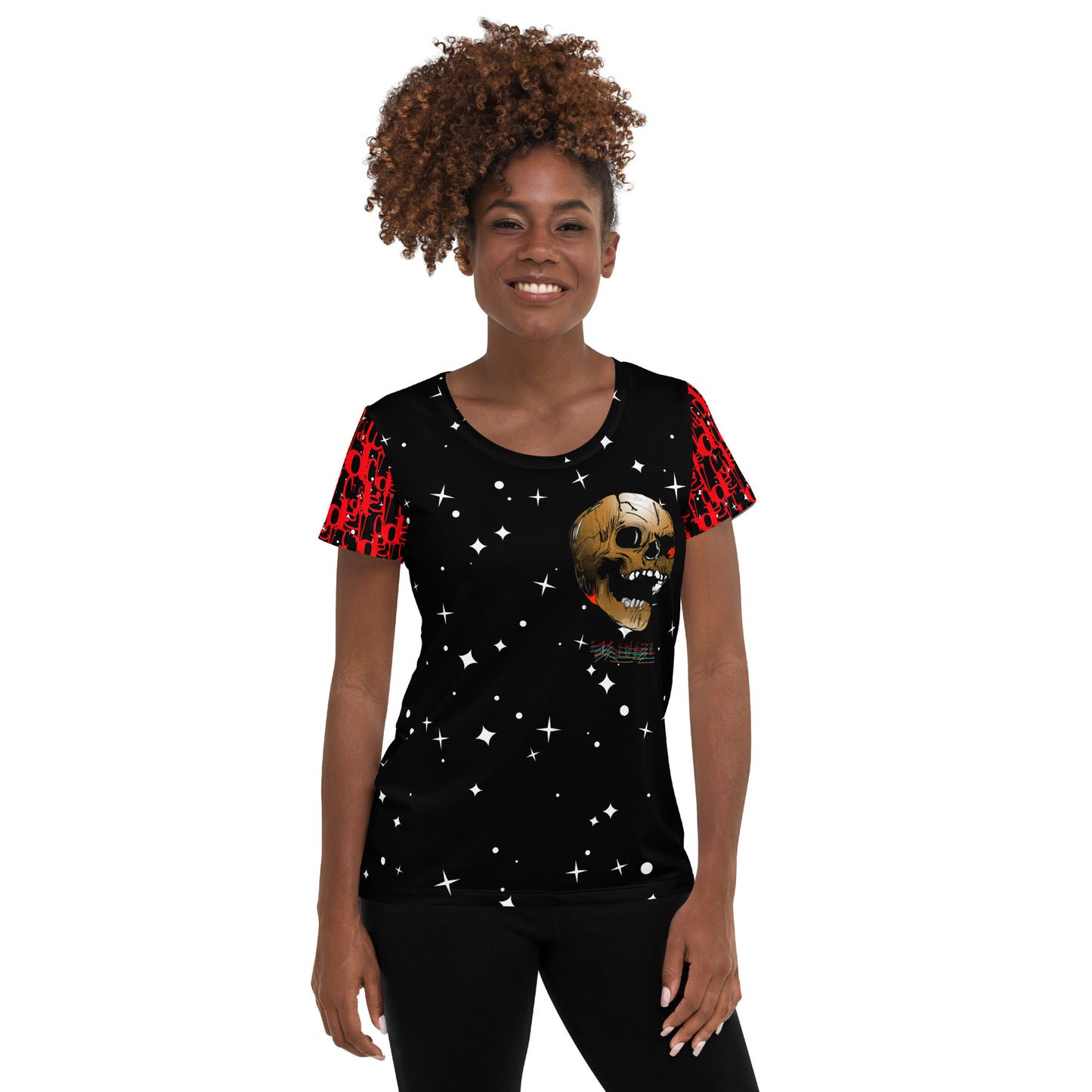 Stars & Skulls Women's Athletic T-shirt