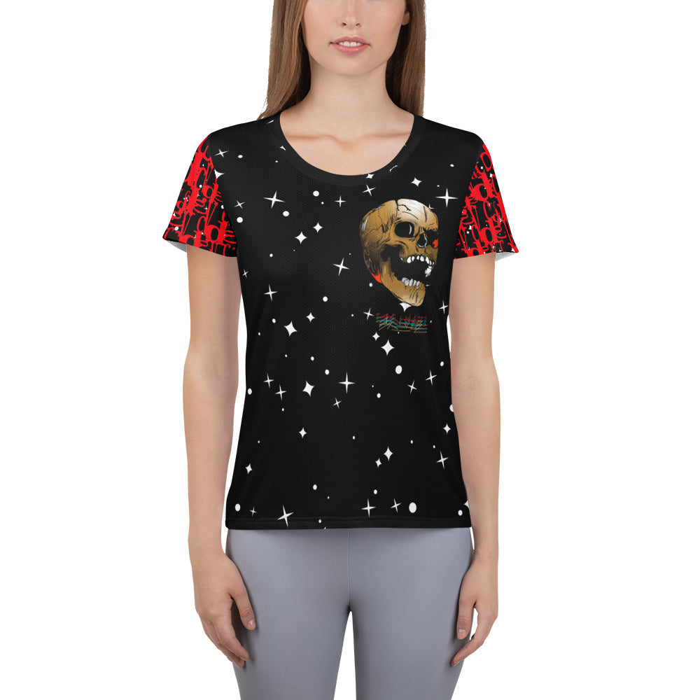 Stars & Skulls Women's Athletic T-shirt