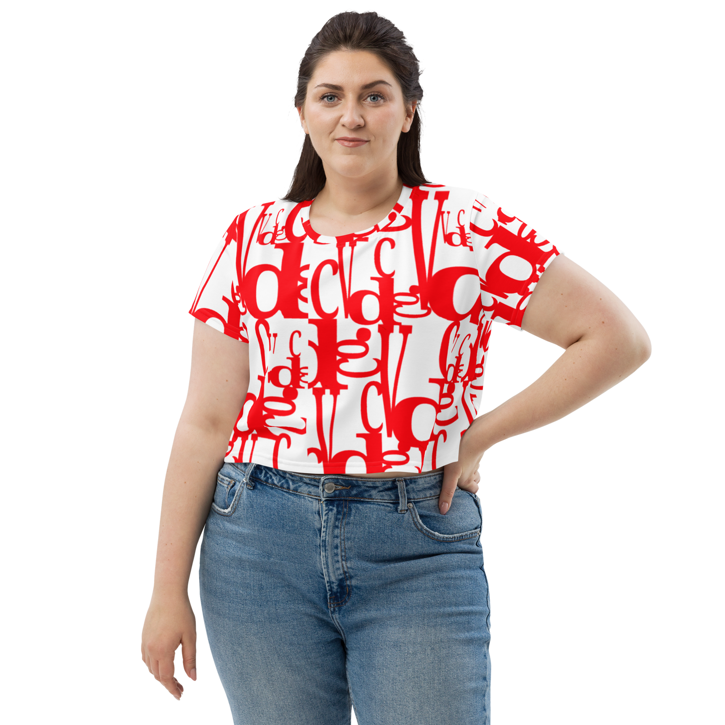 V.OR All-Over Print Crop Tee