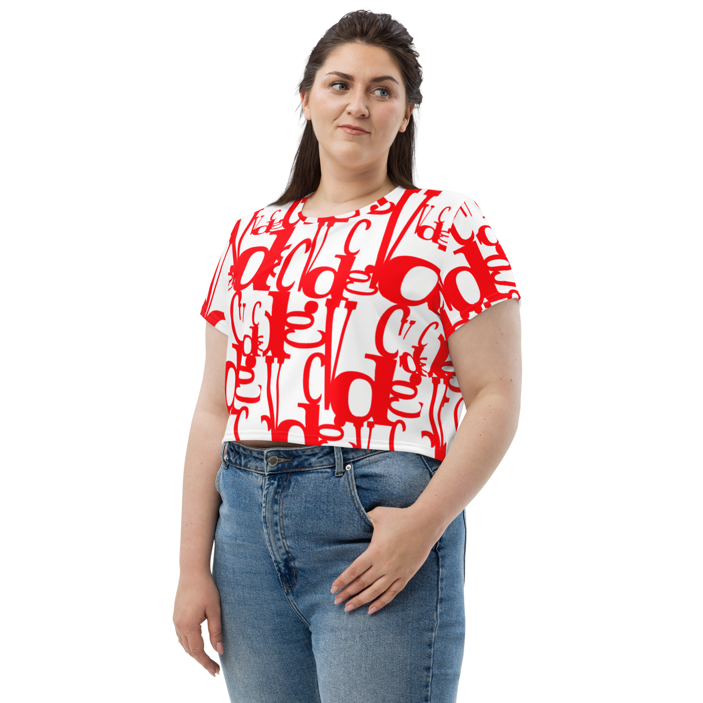 V.OR All-Over Print Crop Tee