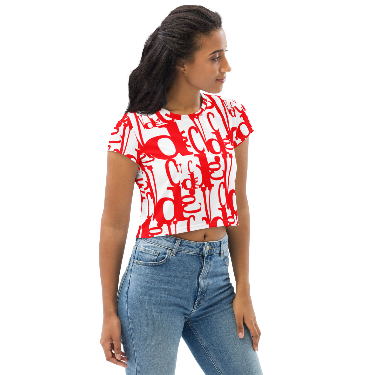 V.OR All-Over Print Crop Tee