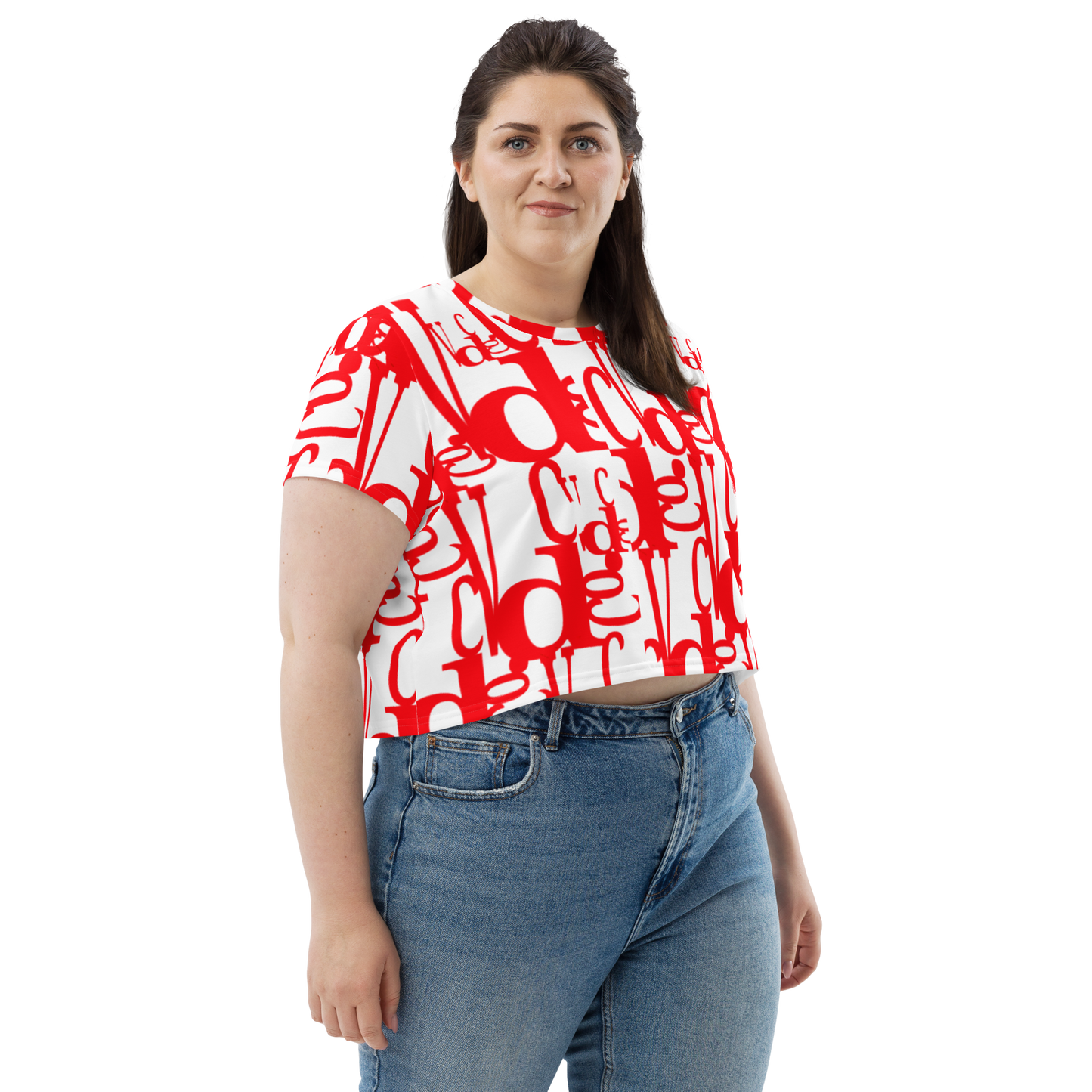 V.OR All-Over Print Crop Tee