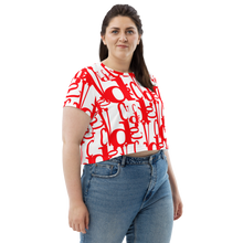 Load image into Gallery viewer, V.OR All-Over Print Crop Tee