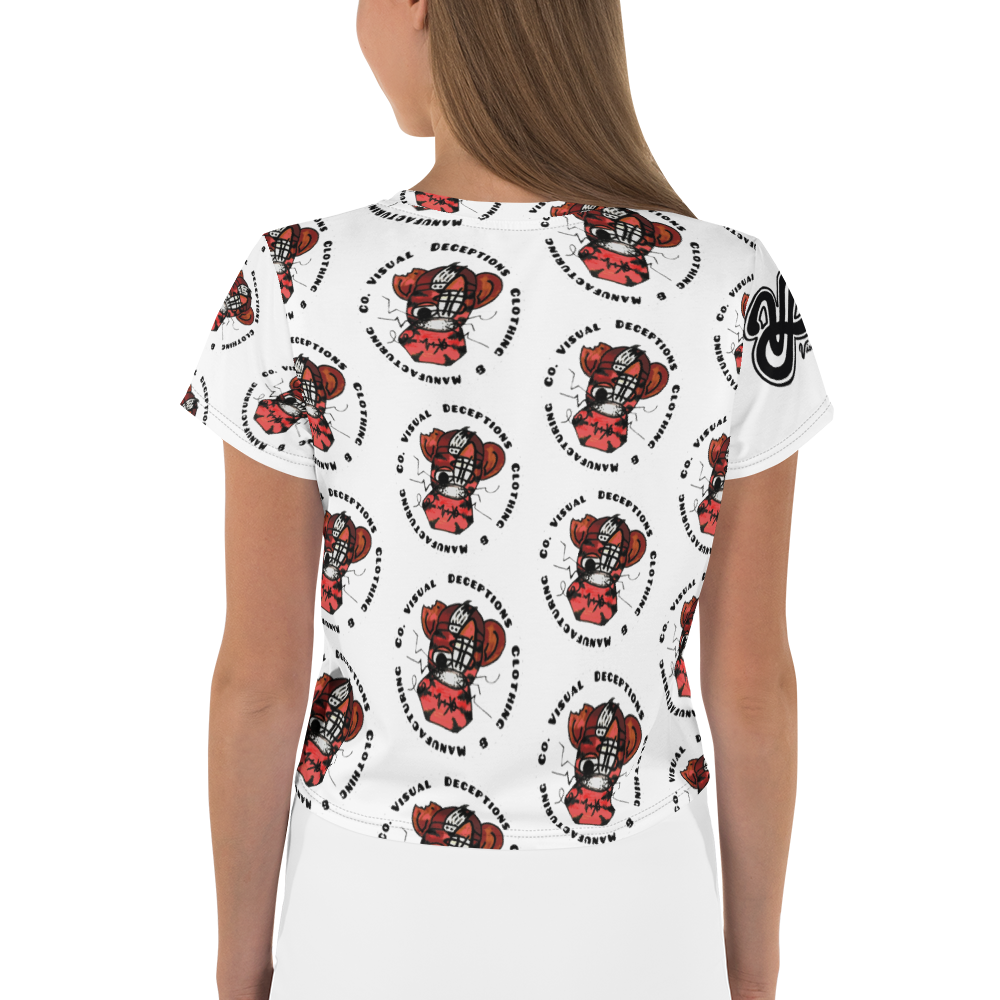 Le Tigger Grid Print Crop Tee
