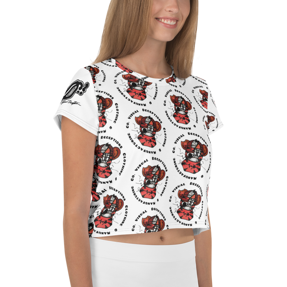 Le Tigger Grid Print Crop Tee
