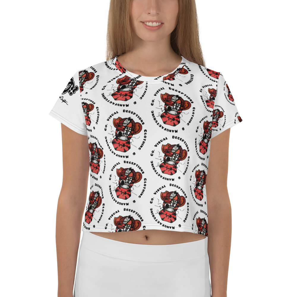Le Tigger Grid Print Crop Tee