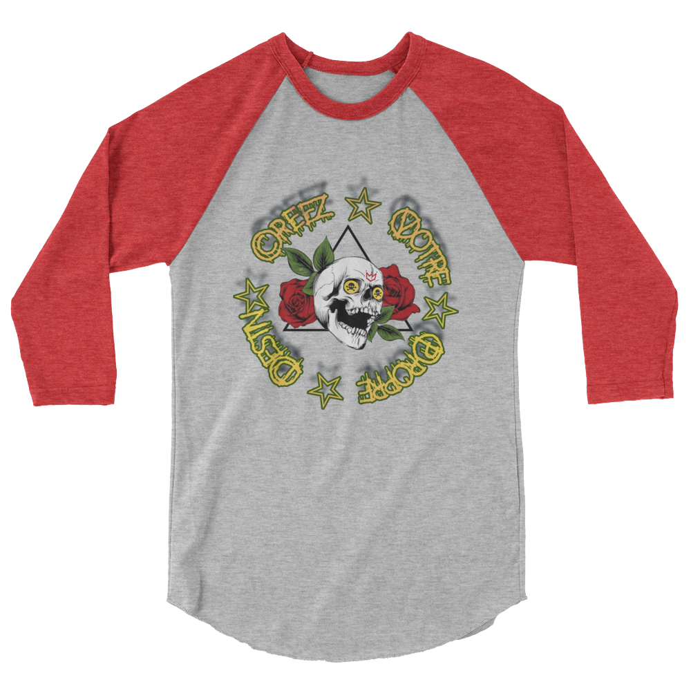 Live 2 cREATe! 3/4 sleeve raglan shirt