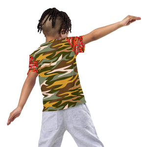 V.OR Glitchy CAMO Kids crew neck t-shirt