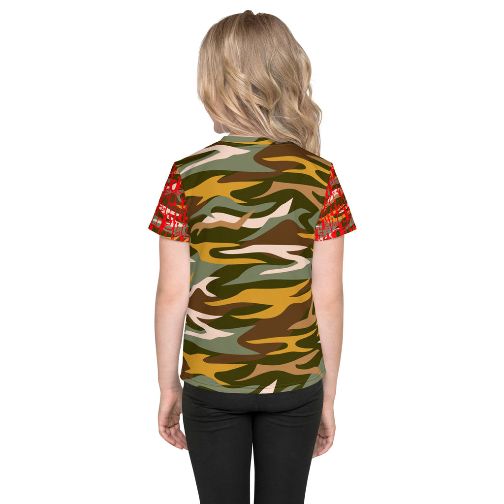 V.OR Glitchy CAMO Kids crew neck t-shirt