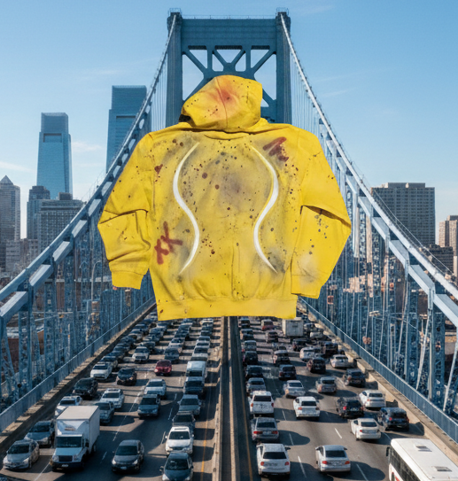 Wild Racer Handcrafted Hoodie (Yellow)