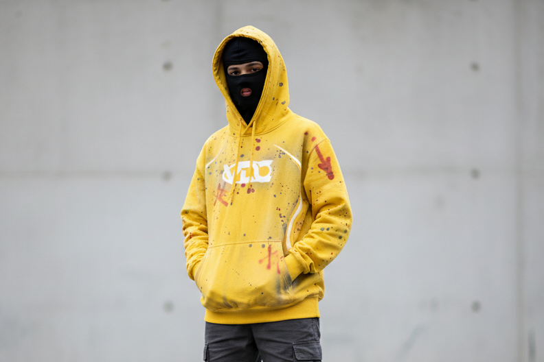 Wild Racer Handcrafted Hoodie (Yellow)