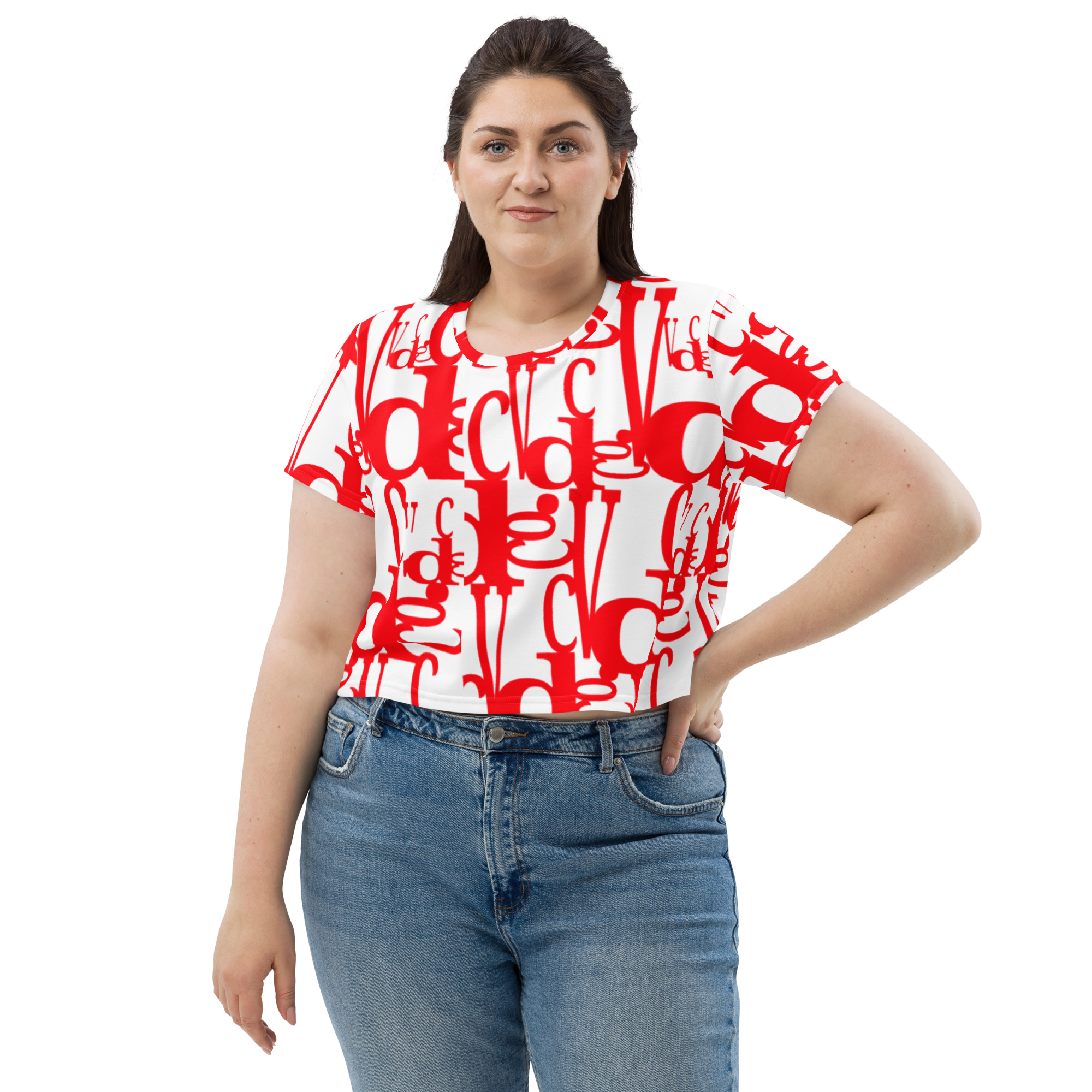 V.OR All-Over Print Crop Tee