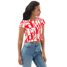 Load image into Gallery viewer, V.OR All-Over Print Crop Tee
