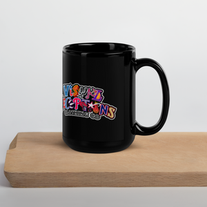 Sports fanatic Visual Deceptions Black Glossy Mug